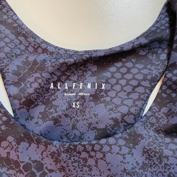 ALLFENIX Anthropologie Sports Bra Snake Skin Blue Long Line Active Gym Running - Picture 6 of 10